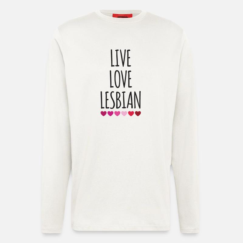 Leben. Liebe. Lesbe. - Langarmshirt - made by SPREAD  - OFF WHITE