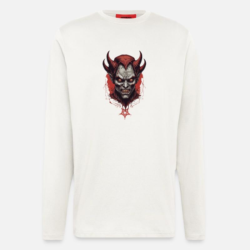 Höllen Dämon Teufel - Langarmshirt - made by SPREAD  - OFF WHITE