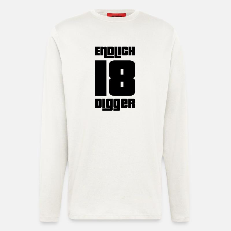 Endlich 18 Digger - Langarmshirt - made by SPREAD  - OFF WHITE