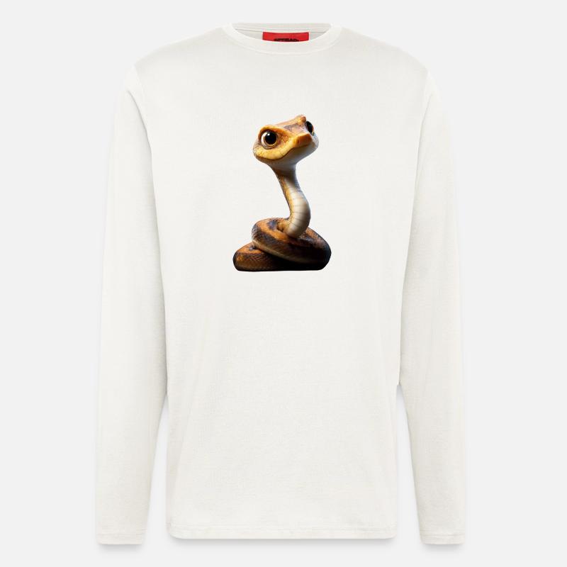 Schlange Python Kobra Klapperschlange Schlangen - Langarmshirt - made by SPREAD  - OFF WHITE