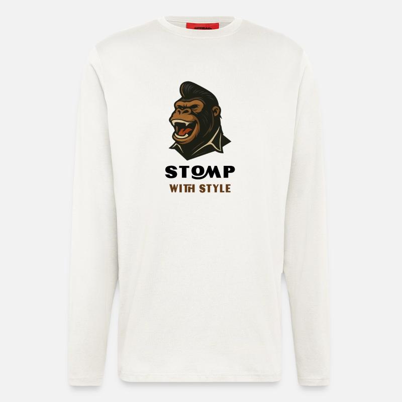 Stomp with Style – Gorilla Edition - Langarmshirt - made by SPREAD  - OFF WHITE