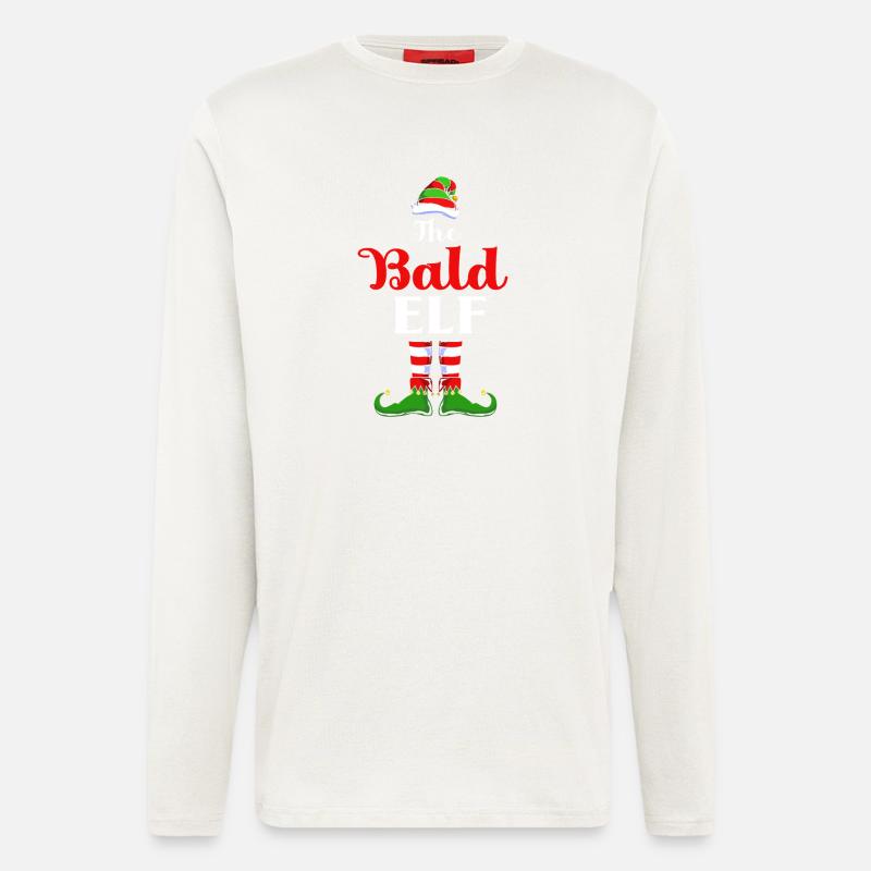 Elf Elf Christmas Gift Bald - Longsleeve - made by SPREAD  - OFF WHITE
