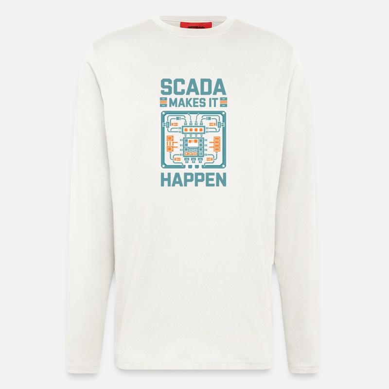  SCADA Makes It Happen Automatisierung Technik - Langarmshirt - made by SPREAD  - OFF WHITE
