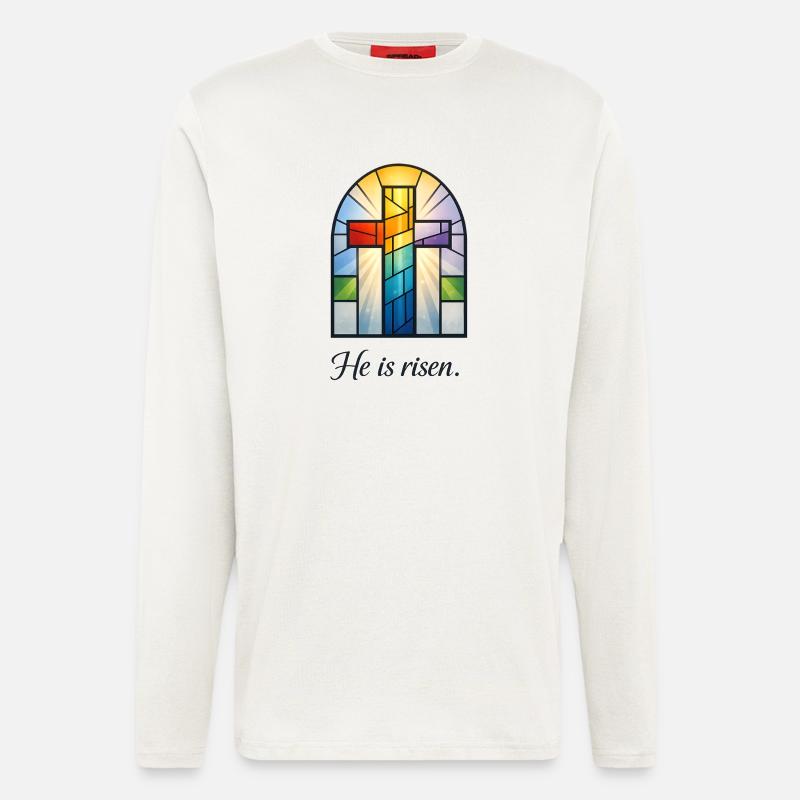 He Is Risen - Langarmshirt - made by SPREAD  - OFF WHITE