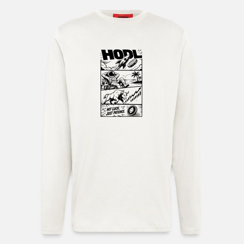 HODL Crypto Rocket Meme - Longsleeve - made by SPREAD  - OFF WHITE