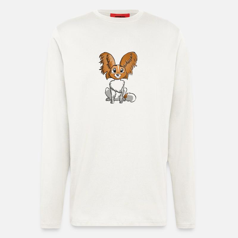 Spaniel Papillon - Longsleeve - made by SPREAD  - OFF WHITE