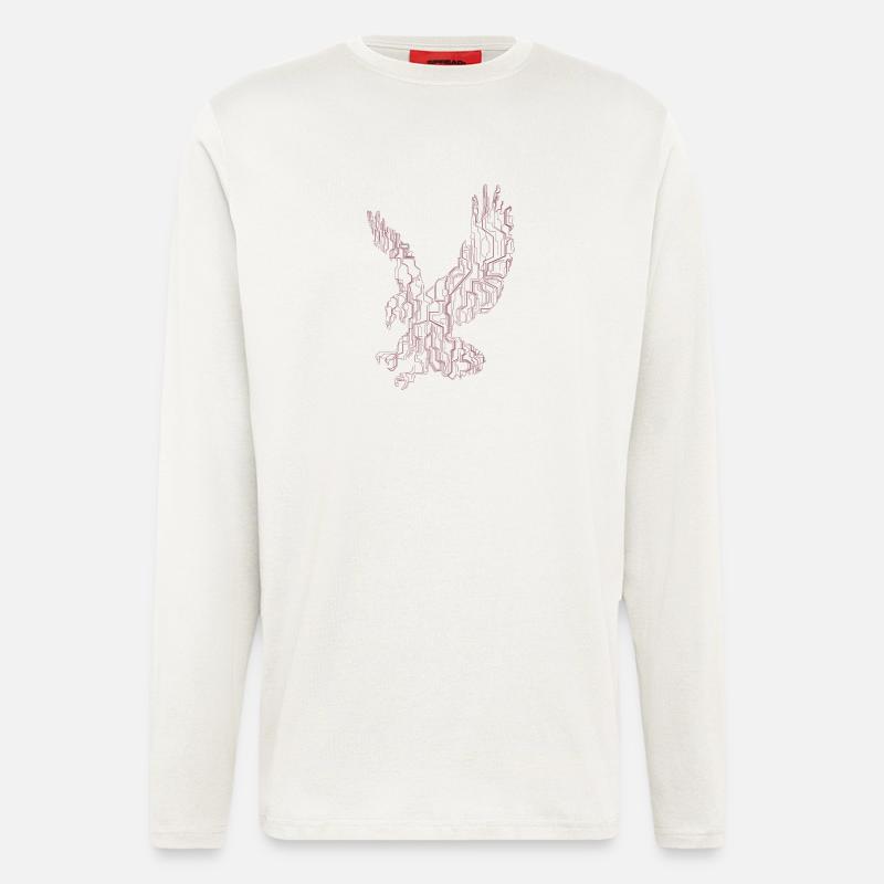eagle-Schaltung - Langarmshirt - made by SPREAD  - OFF WHITE