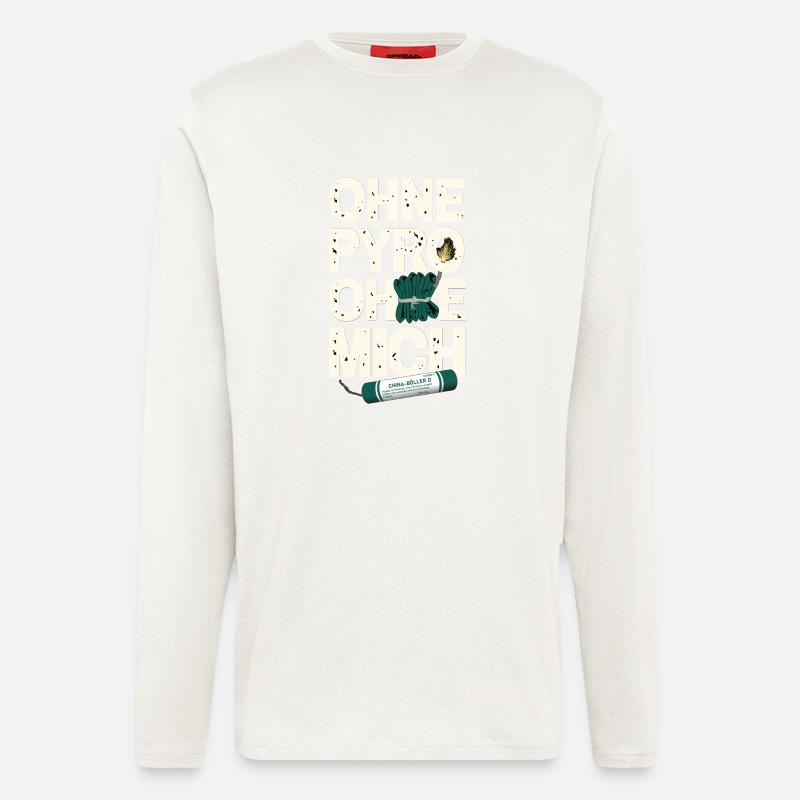 Ohne Pyro Ohne Mich - Langarmshirt - made by SPREAD  - OFF WHITE
