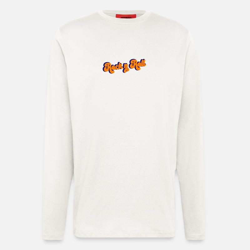 Rock and Roll Design Retro - Longsleeve - made by SPREAD  - OFF WHITE
