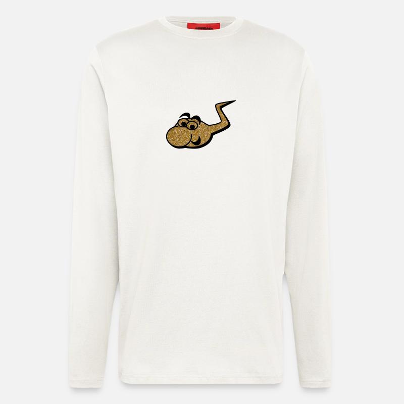Das goldene Spermium - Langarmshirt - made by SPREAD  - OFF WHITE