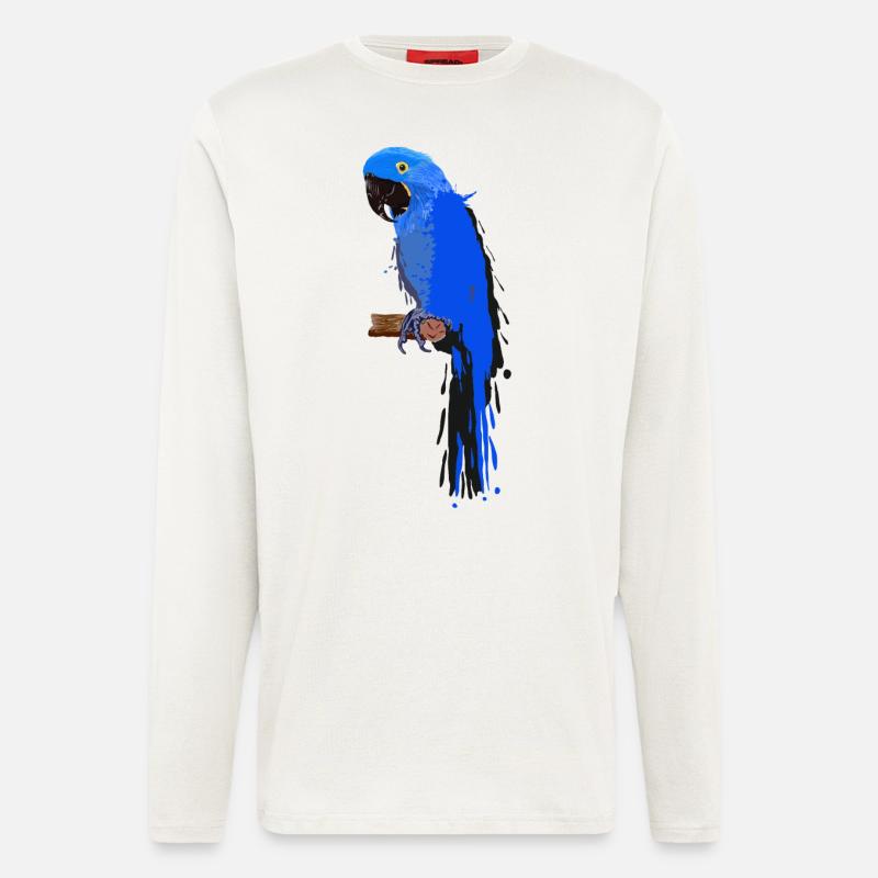 Hyazinth-Ara - Farbklecks - Langarmshirt - made by SPREAD  - OFF WHITE