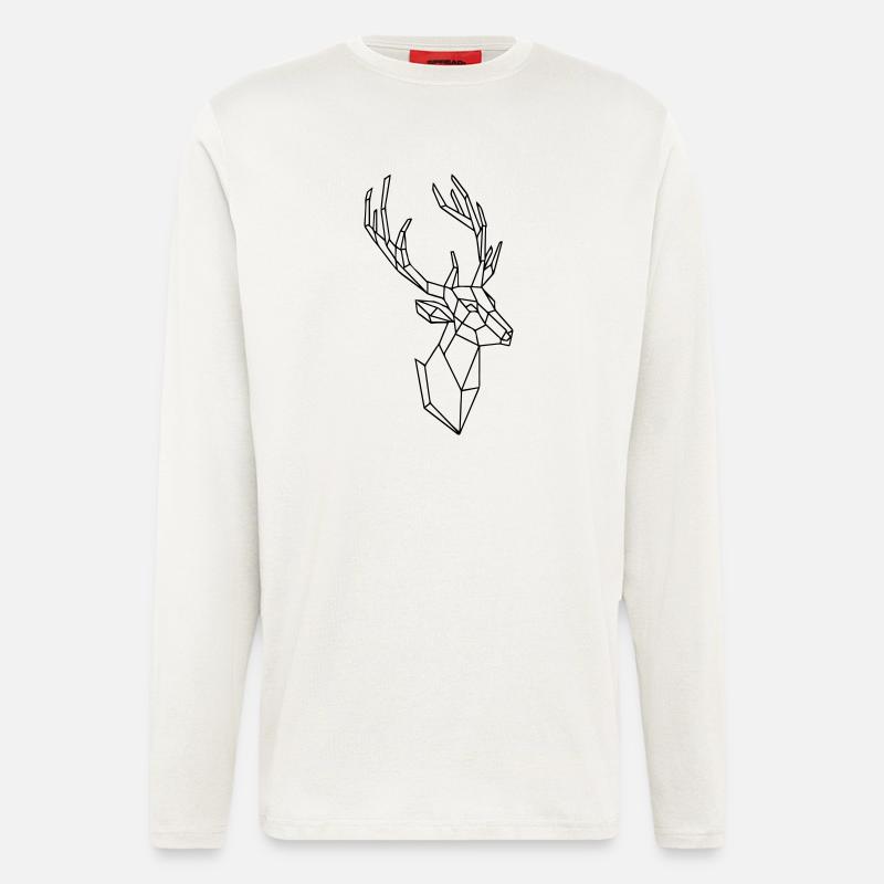 Hirsch - Langarmshirt - made by SPREAD  - OFF WHITE