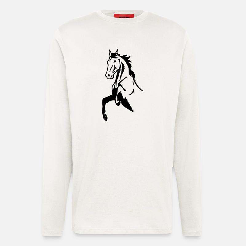 Pferd - Langarmshirt - made by SPREAD  - OFF WHITE