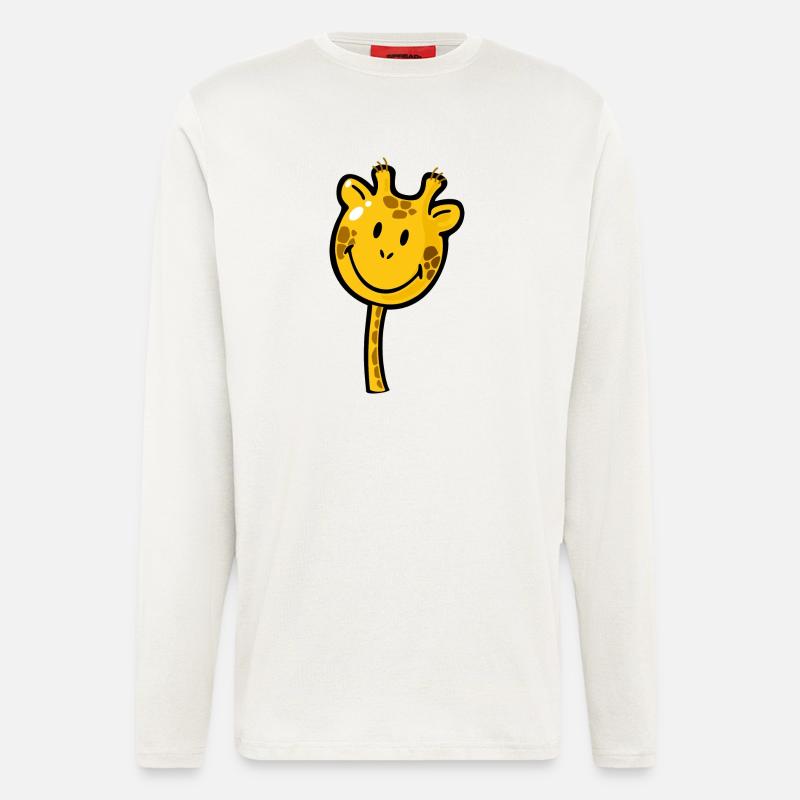 Smiley Giraffe - Langarmshirt - made by SPREAD  - OFF WHITE