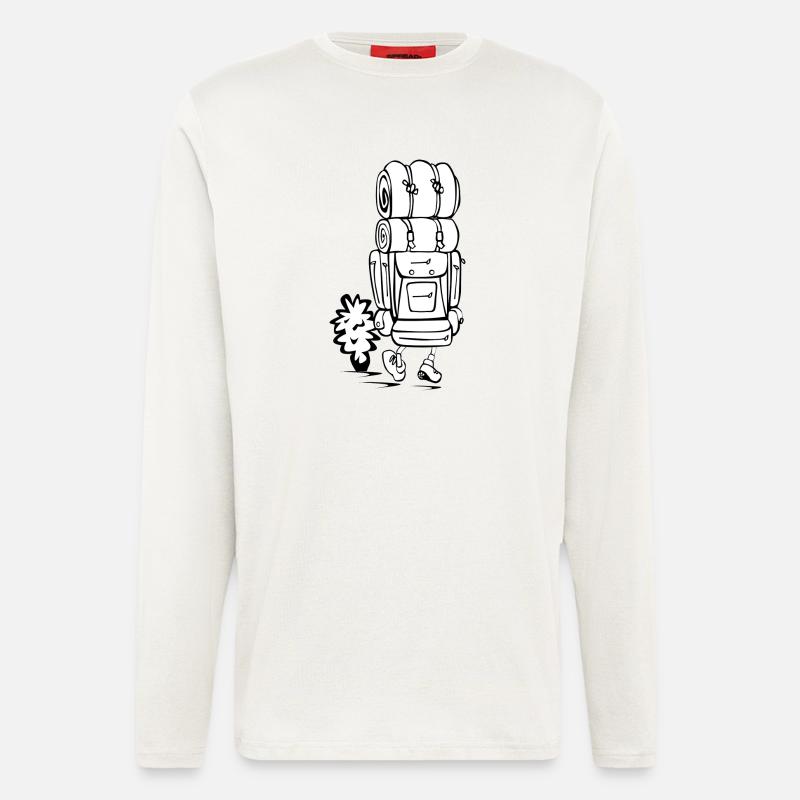 backpack suitcase rucksack bag aktenkoffer21 - Langarmshirt - made by SPREAD  - OFF WHITE