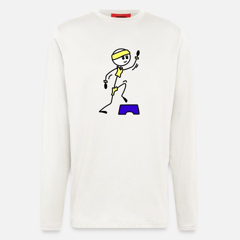 Schritte oder Aerobic Mädchen Trainingsübung - Langarmshirt - made by SPREAD  - OFF WHITE