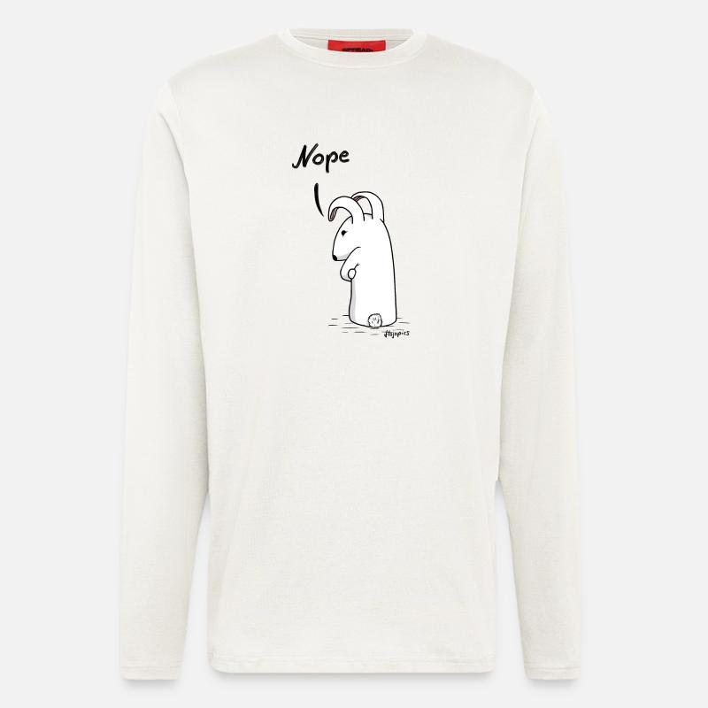 Grummelhase "Nope" - Langarmshirt - made by SPREAD  - OFF WHITE