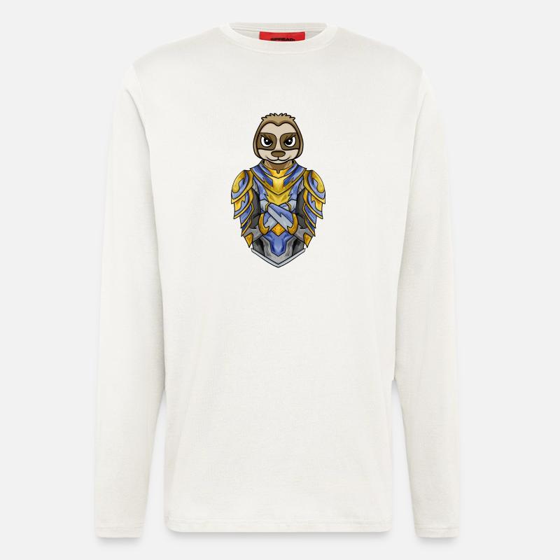 Knight Sloth cool - Longsleeve - made by SPREAD  - OFF WHITE