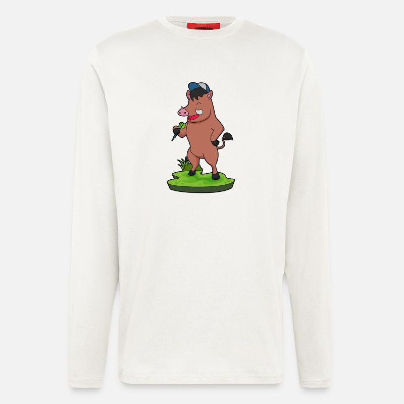 Eber Dart Dartpfeil - Langarmshirt - made by SPREAD  - OFF WHITE
