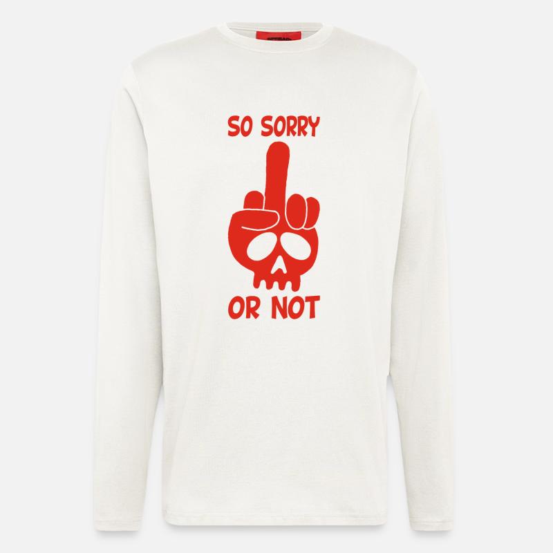Unhöflicher roter Schädel - Langarmshirt - made by SPREAD - OFF WHITE