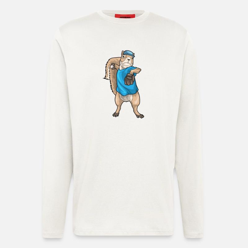 Eichhörnchen Baseball Baseballhandschuh - Langarmshirt - made by SPREAD  - OFF WHITE