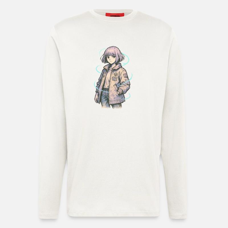 Neon Patch Bomber Mädchen - Langarmshirt - made by SPREAD  - OFF WHITE