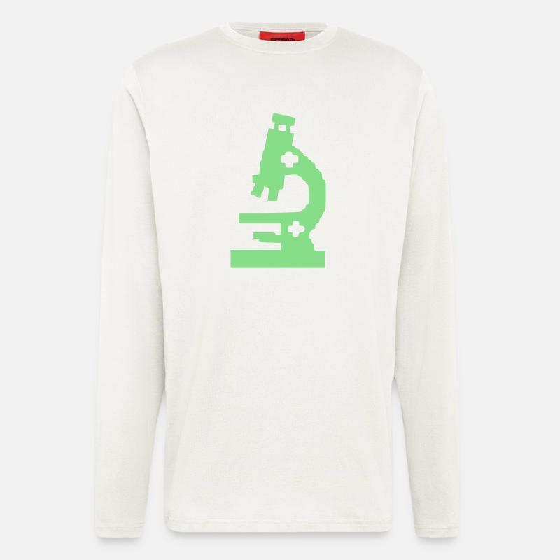 Microscope Pixel Laboratory Icon - Longsleeve - made by SPREAD  - OFF WHITE