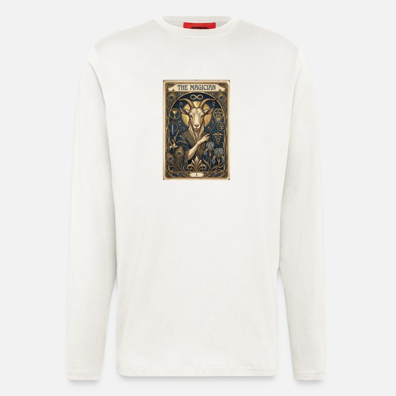 Ziegenbock, der Magier - Langarmshirt - made by SPREAD  - OFF WHITE