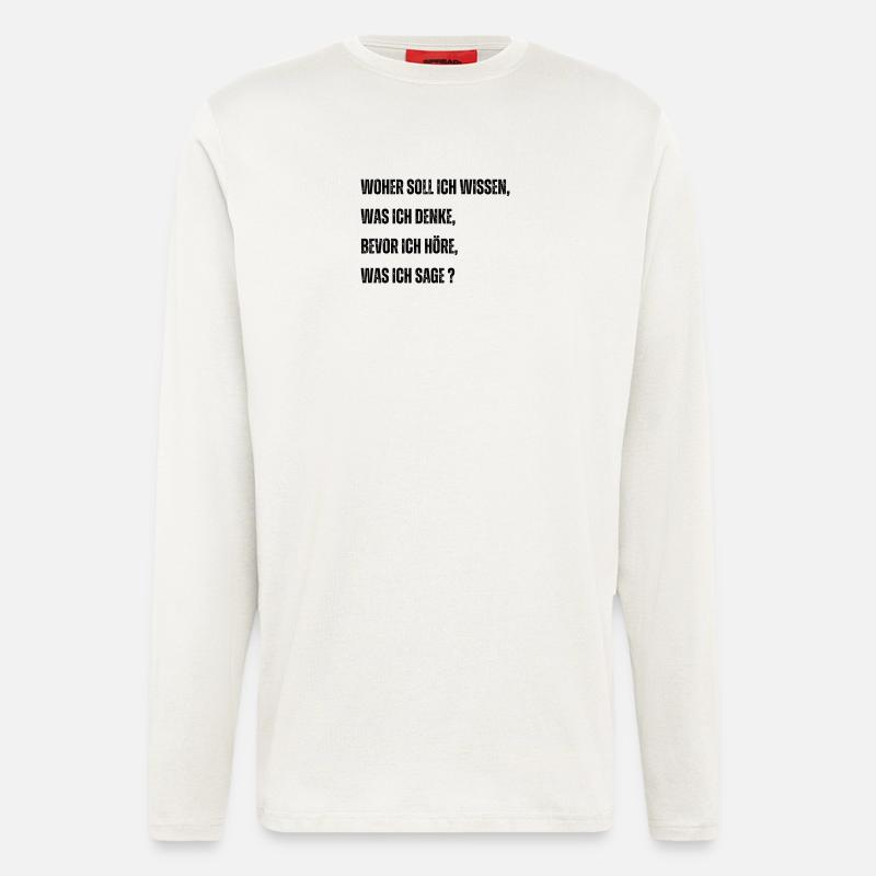 Lebensklischees Hinterfragt - Langarmshirt - made by SPREAD  - OFF WHITE
