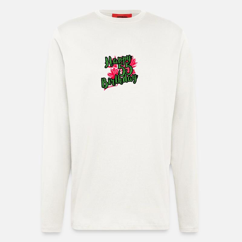 55 Birthday - Congratulations gift - Longsleeve - made by SPREAD  - OFF WHITE