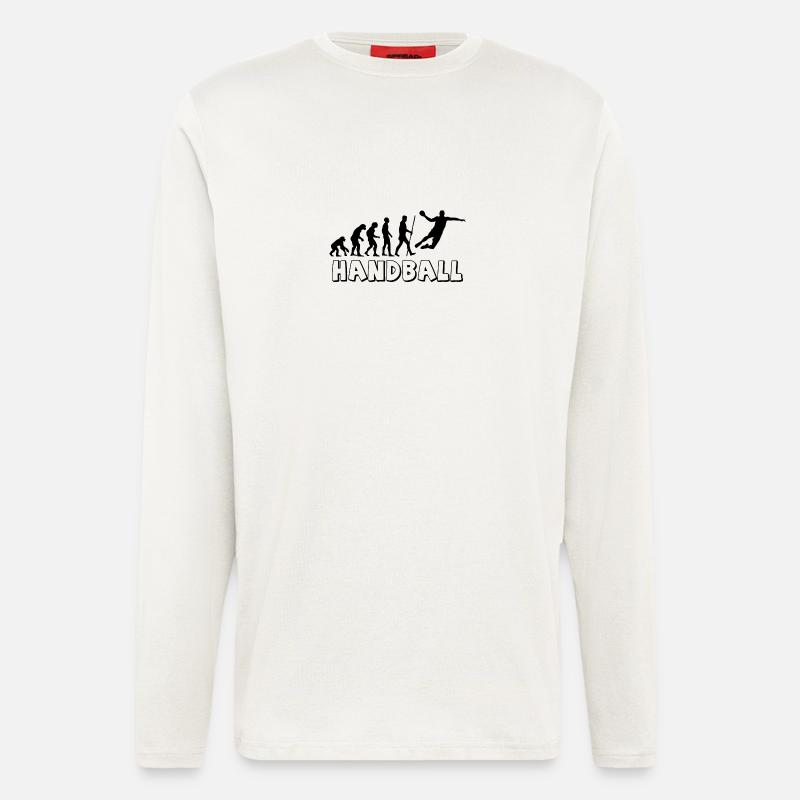 Handball Evolution - Manches longues bio décontracté fabriqué en UE - OFF WHITE