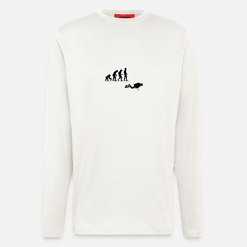 Evolution diving - Longsleeve - made by SPREAD  - OFF WHITE