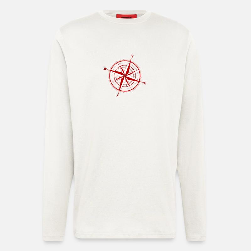 Nordend Kompass Logo - Langarmshirt - made by SPREAD  - OFF WHITE