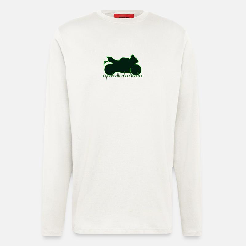 R1cardiogramma01 - Langarmshirt - made by SPREAD  - OFF WHITE