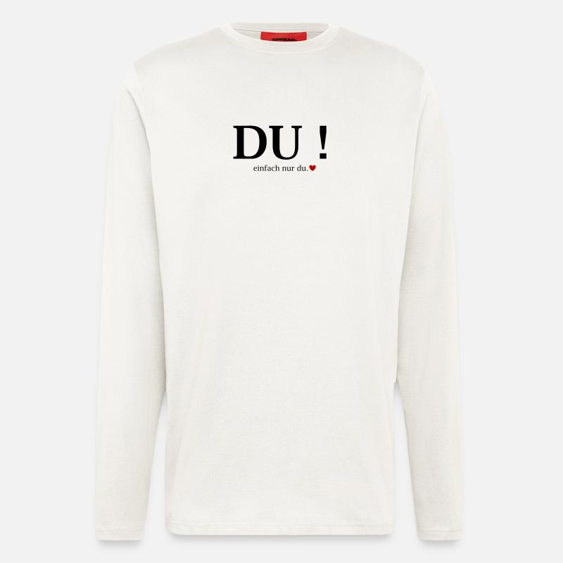 Du! Einfach Nur Du Herz - Langarmshirt - made by SPREAD - OFF WHITE