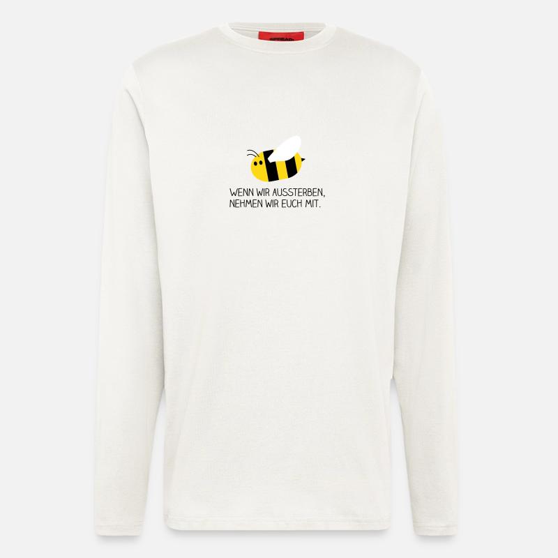 Biene - Rettet die Bienen - Langarmshirt - made by SPREAD  - OFF WHITE