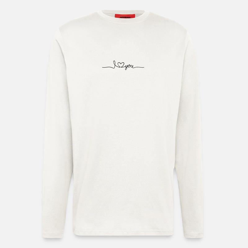 Ich liebe dich – Botschaft der Liebe - Langarmshirt - made by SPREAD  - OFF WHITE