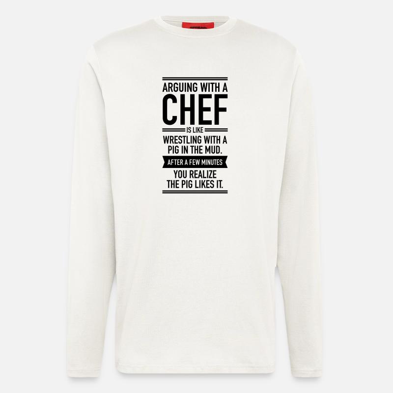 Arguing With A Chef... - Langarmshirt - made by SPREAD - OFF WHITE