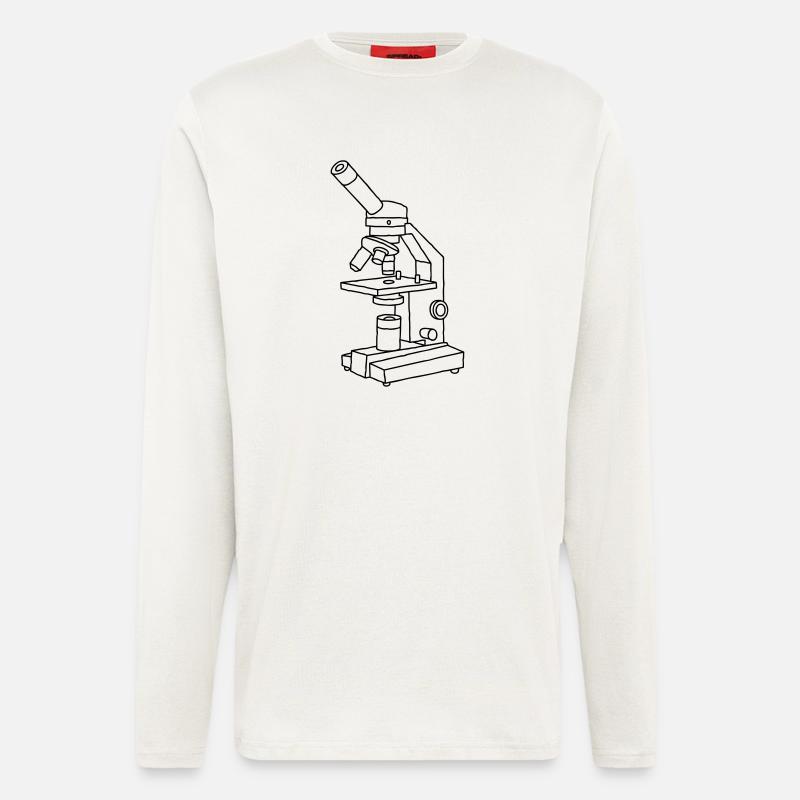 Mikroskop - Langarmshirt - made by SPREAD  - OFF WHITE