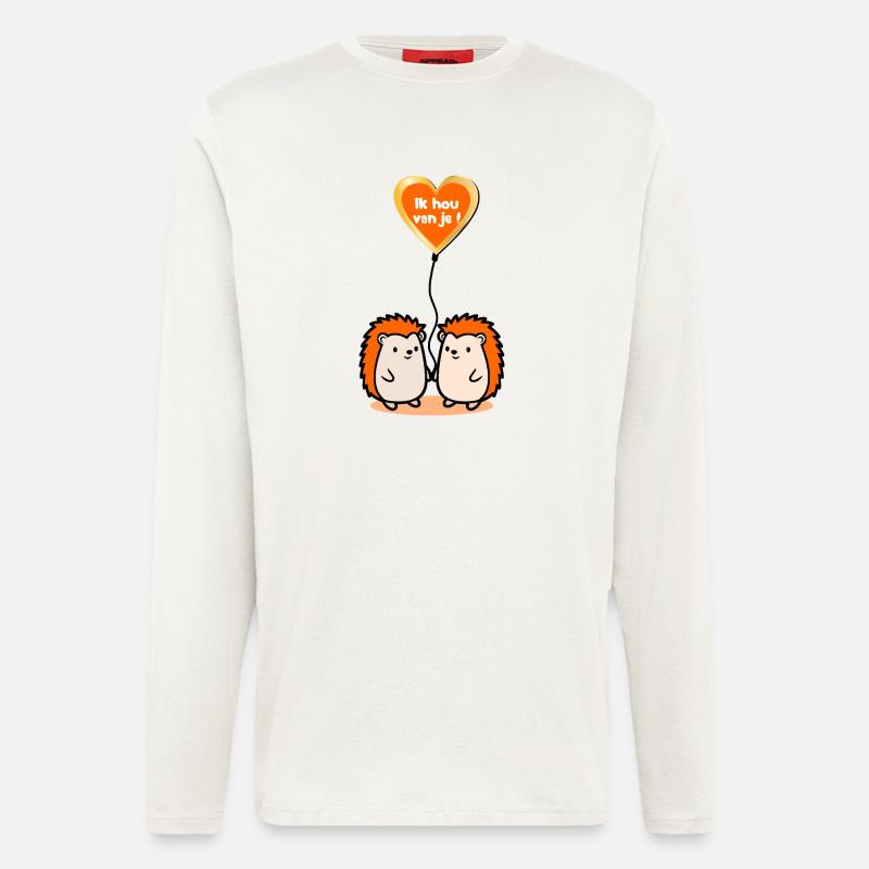 Ich liebe euch, Igel - Langarmshirt - made by SPREAD  - OFF WHITE