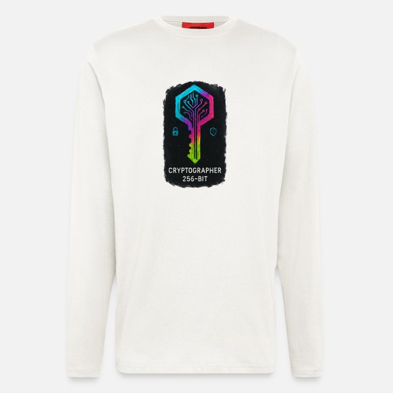 256-bit Cybersecurity Cryptographer - Longsleeve - made by SPREAD  - OFF WHITE