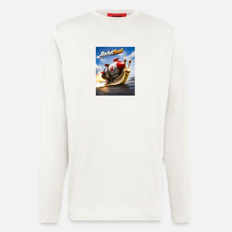 Rocket Snail Space Fast Adventure - Longsleeve - made by SPREAD  - OFF WHITE