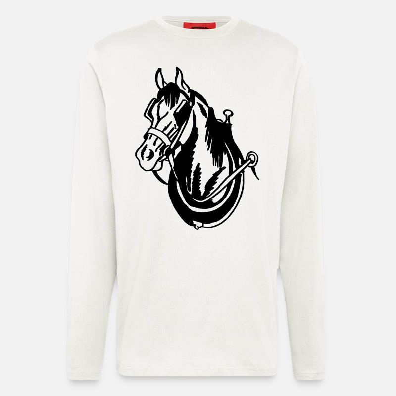 Pferdeanhängerkupplung - Langarmshirt - made by SPREAD  - OFF WHITE