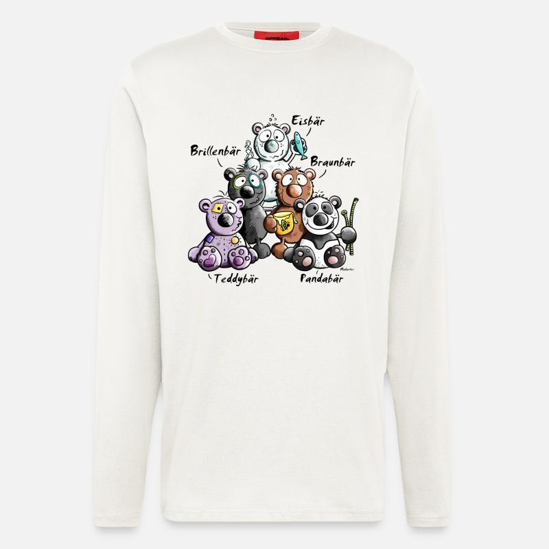 Bären Pyramide - Langarmshirt - made by SPREAD  - OFF WHITE