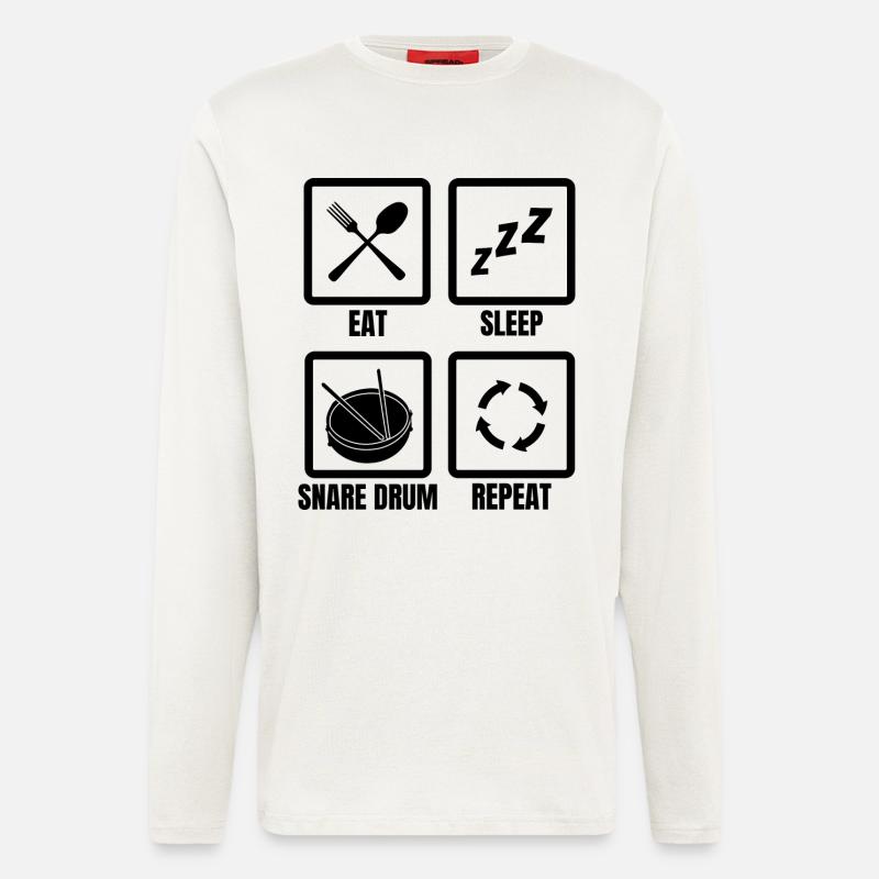 Trommelspieler Routine - Langarmshirt - made by SPREAD  - OFF WHITE