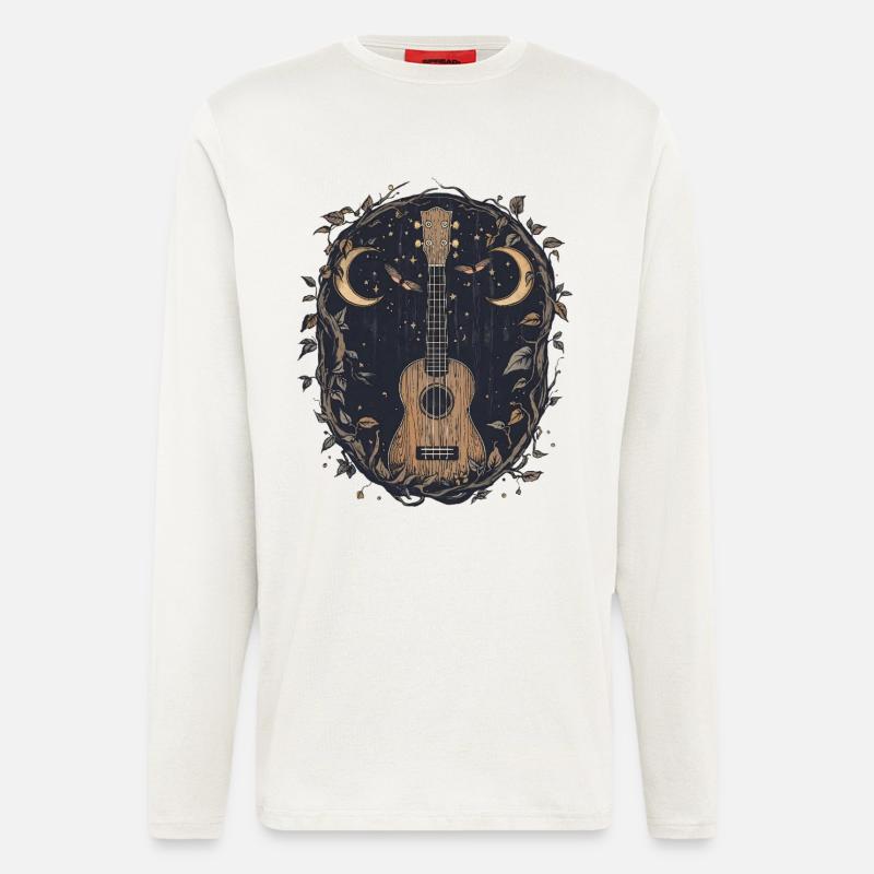 Gothic Uke with  Moon Moth - Langarmshirt - made by SPREAD  - OFF WHITE