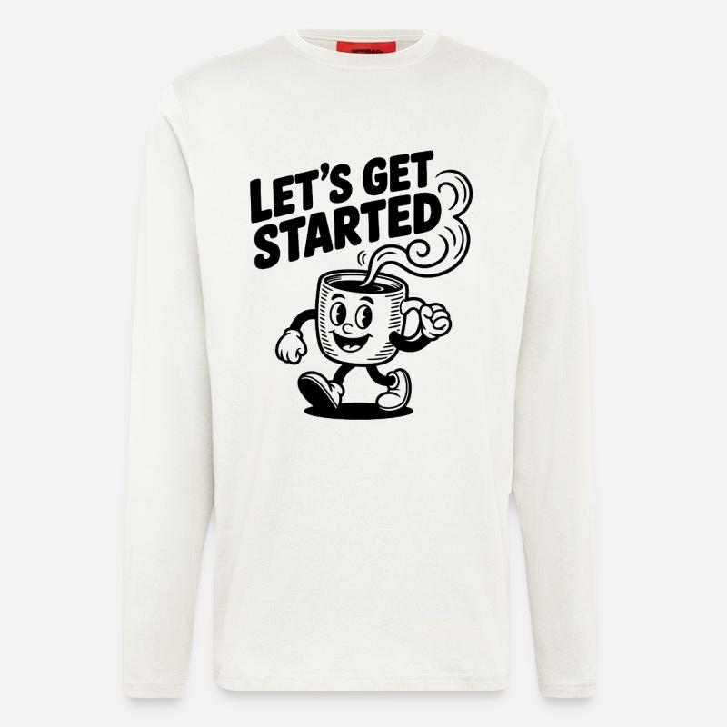 Let's Get Started Coffee Mug - Longsleeve - made by SPREAD  - OFF WHITE