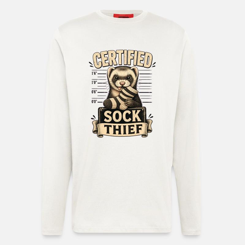 CERTIFIED SOCK THIEF - Langarmshirt - made by SPREAD  - OFF WHITE