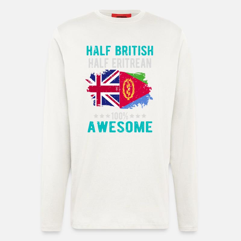Half British Half Eritrean - Longsleeve - made by SPREAD - OFF WHITE