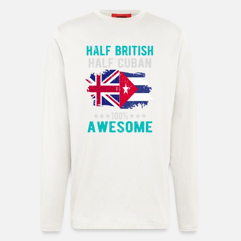 Half British Half Cuban - Longsleeve - made by SPREAD  - OFF WHITE